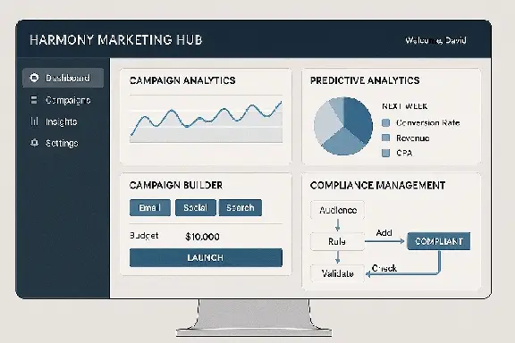 Harmony Marketing Hub Dashboard